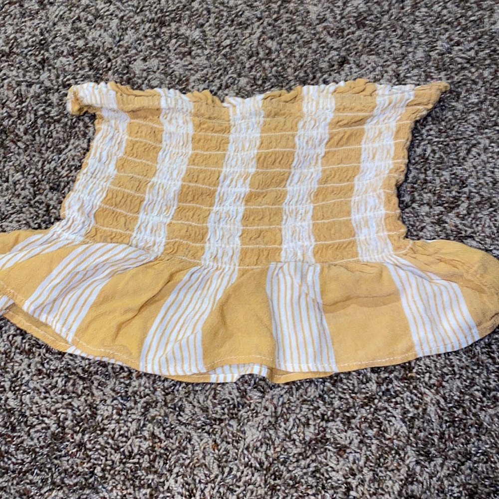 super cute yellow tube top